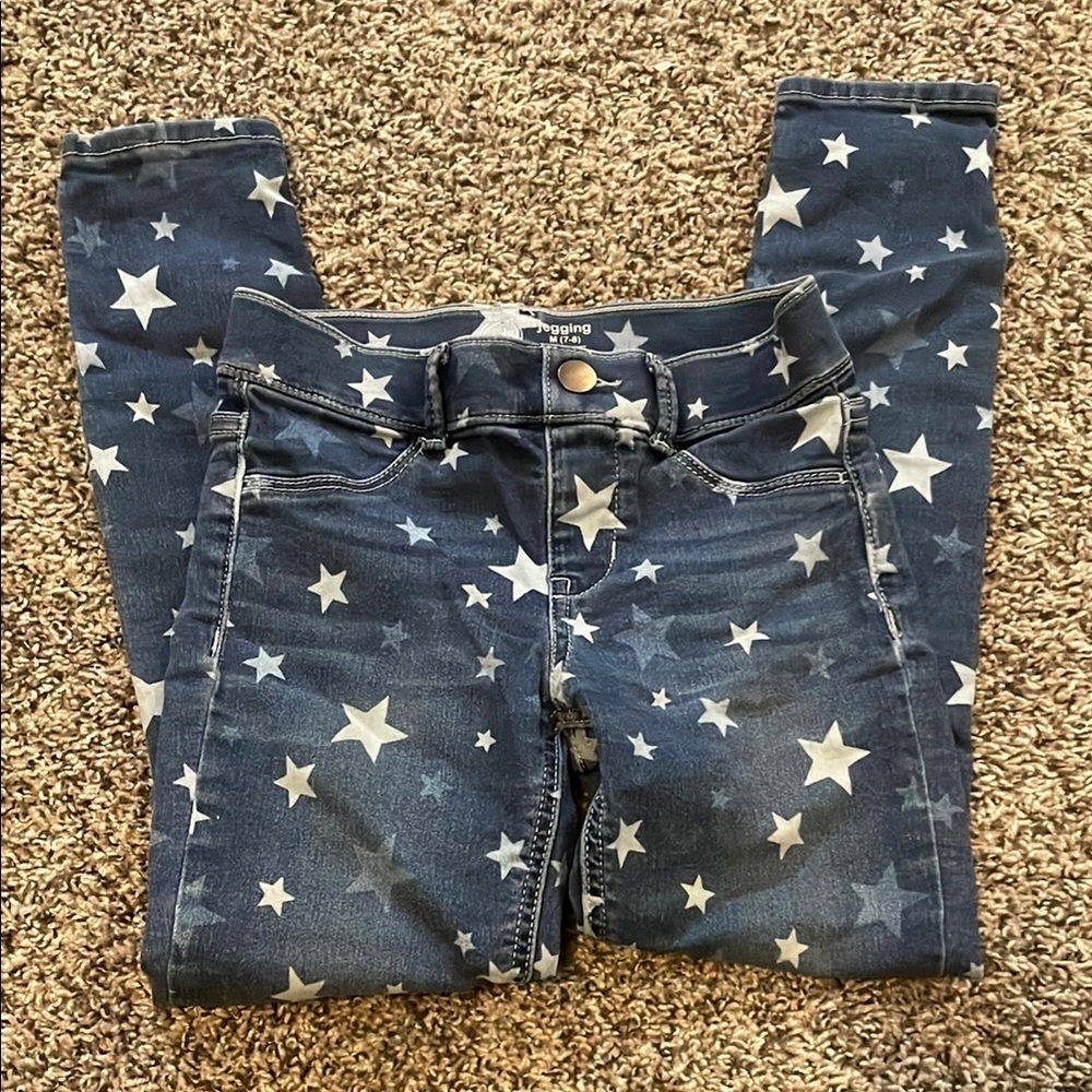 Wonder Nation Star Print Denim Jeggings Jeans